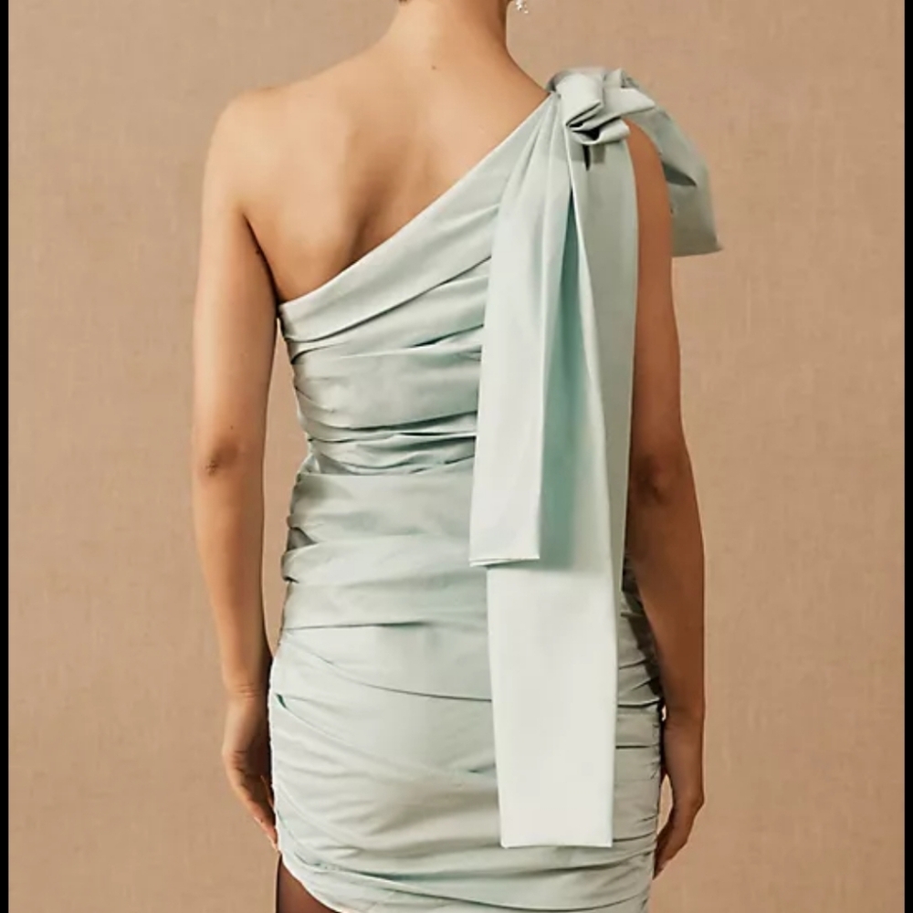 NWT! Helen O'Connor Anthropologie Mint Green Light Blue Crest Dress Siz… - Picture 3 of 8